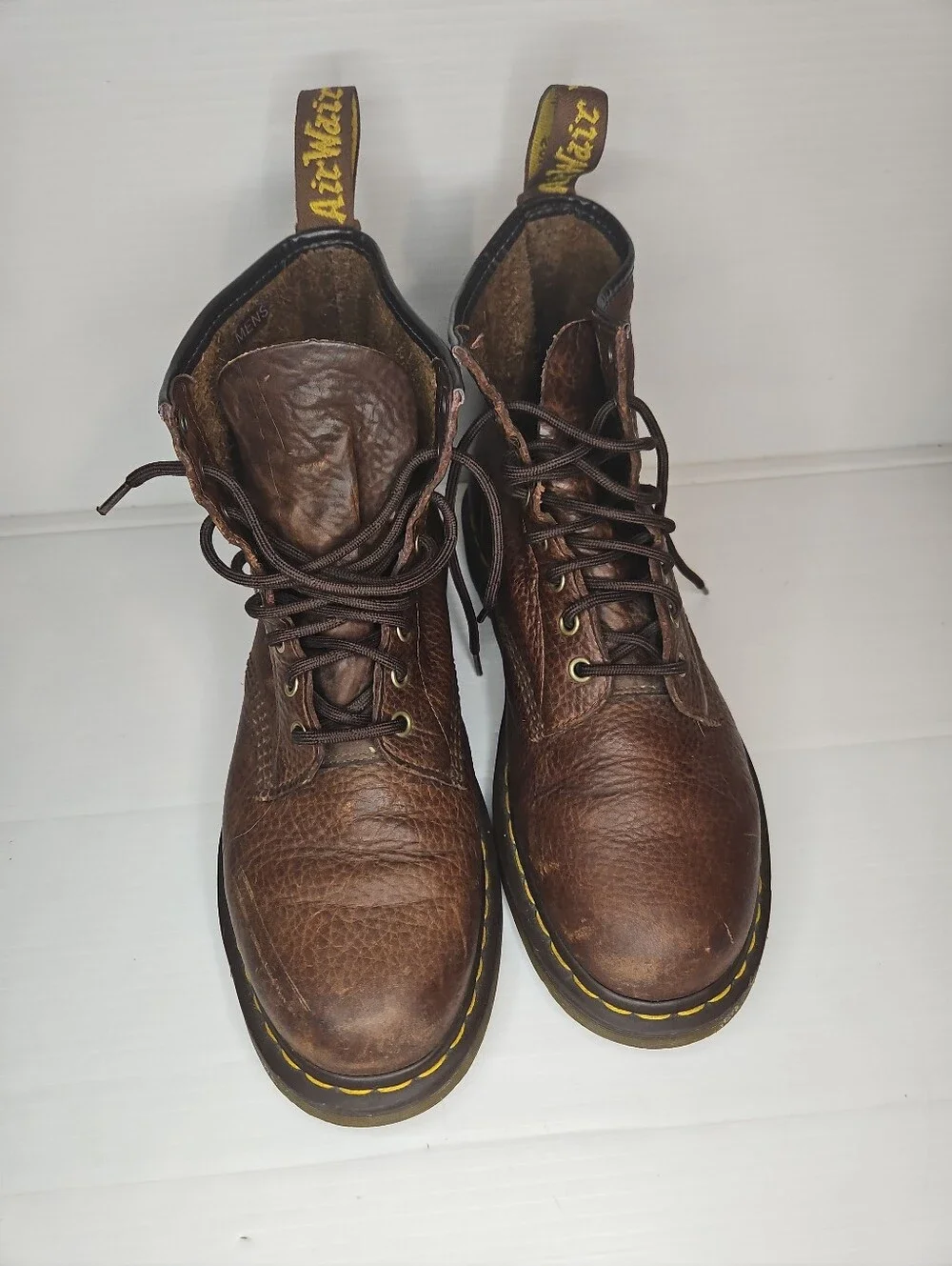 Dr.Martens 1460 Pascal Ambassador Cask Brown Leather Boots Men 10 Soft Broken in